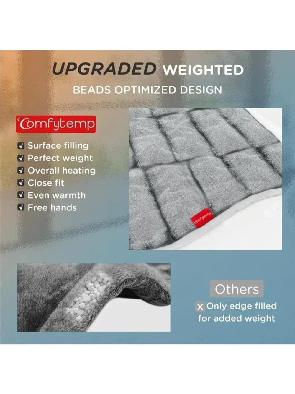 Comfytemp Weighted Heating Pad for Neck and Shoulders, 2.2lb Large Electric